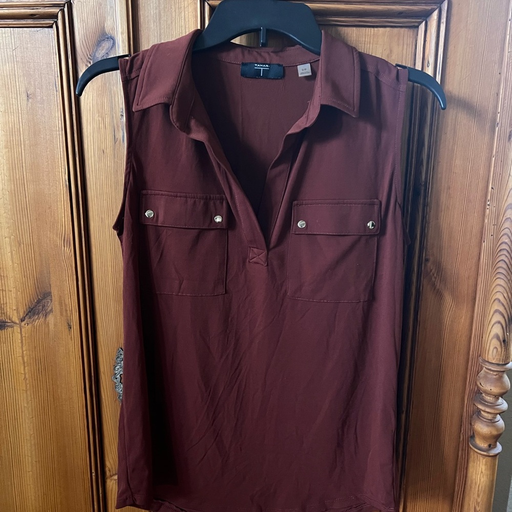 Tahari Rust Colored Blouse